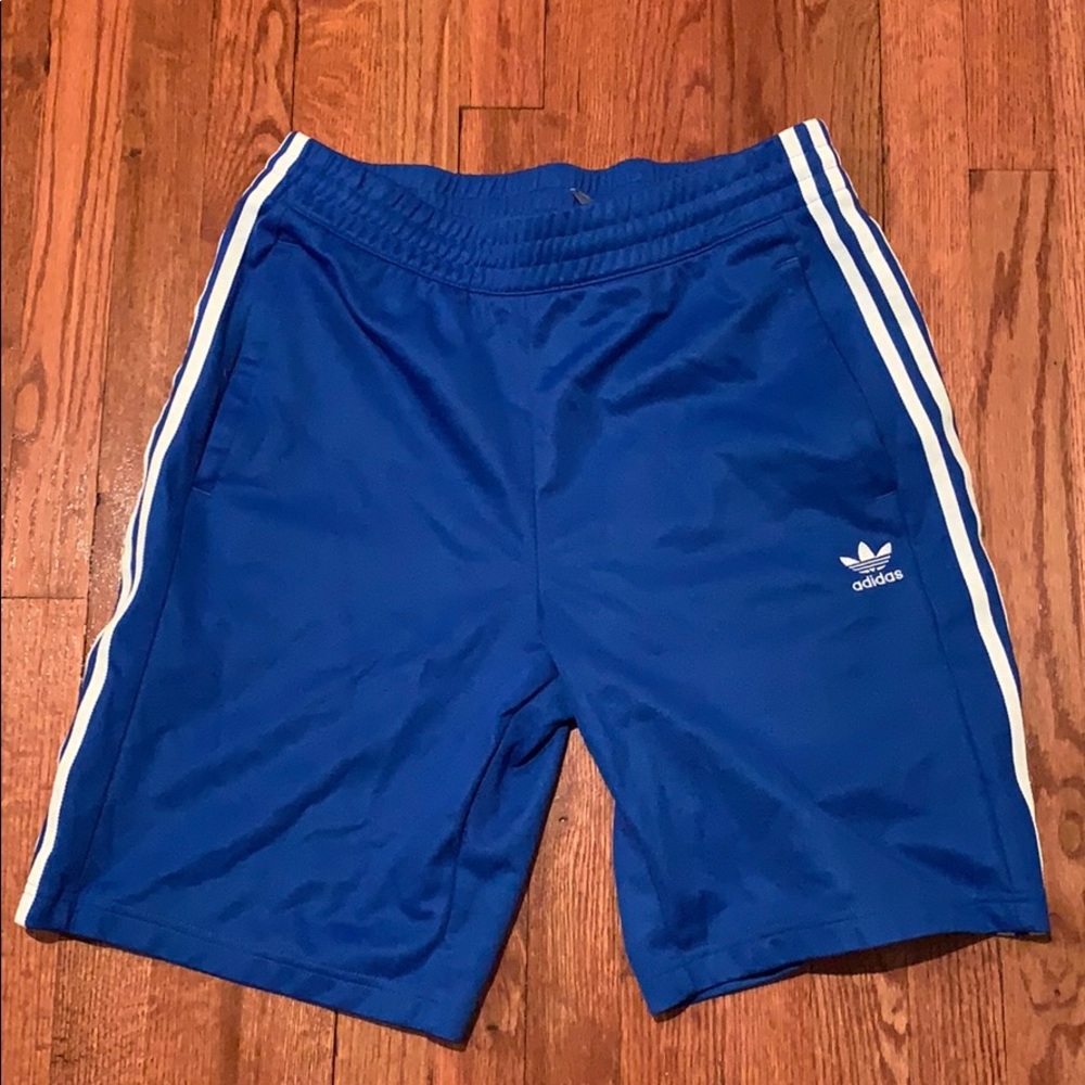 Adidas Blue Striped  Athletic Shorts